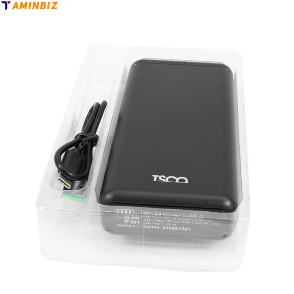 پاوربانک 22.5 وات تسکو مدل TP881 ظرفیت 20000 میلی آمپر ساعت