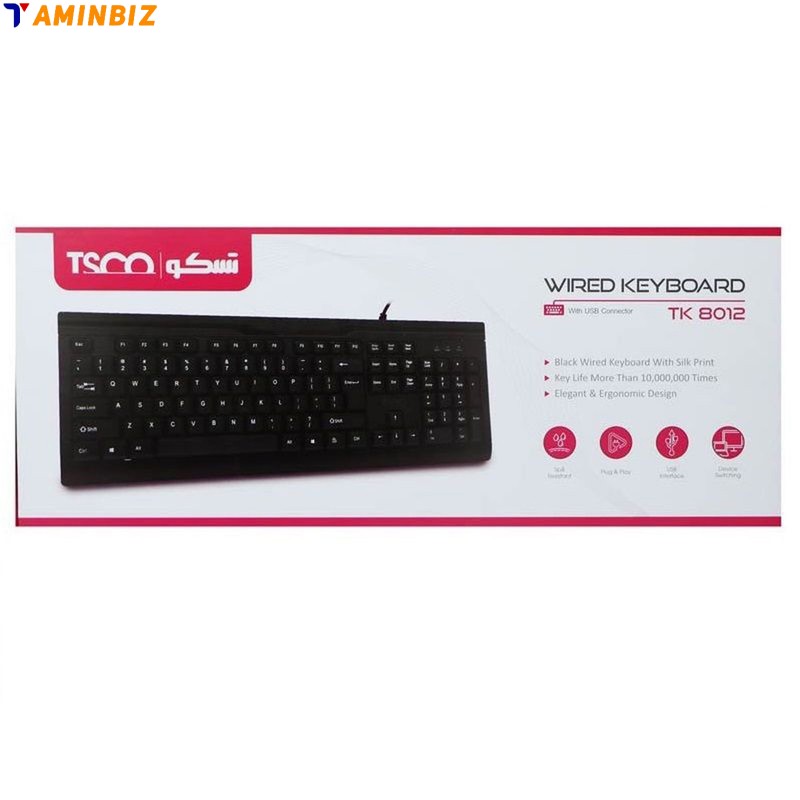 کیبورد و موس بی سیم تسکو مدل TKM 7019W