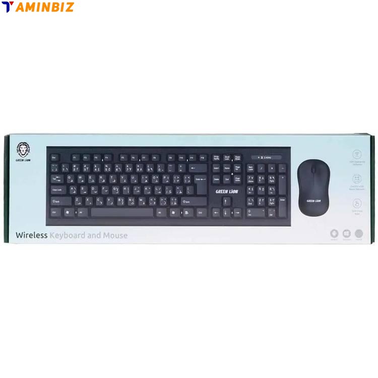 کیبورد و ماوس بی سیم گرین لاین مدل GNWS24GKEYMBK